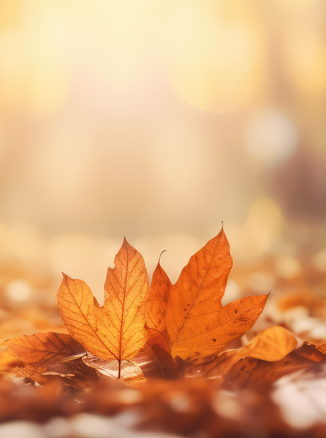 Herbstlaub auf dem Waldboden